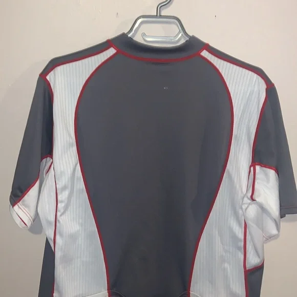 Reflective Louis Garneau Cycling Full Zip Jersey Shirt With 3 Pockets - Picture 6 of 6